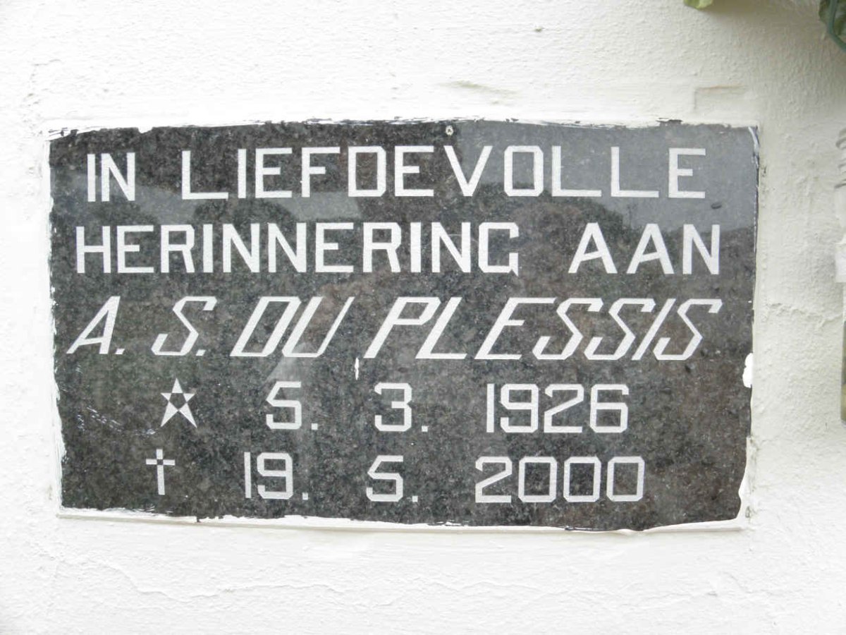 PLESSIS A.S., du 1926-2000