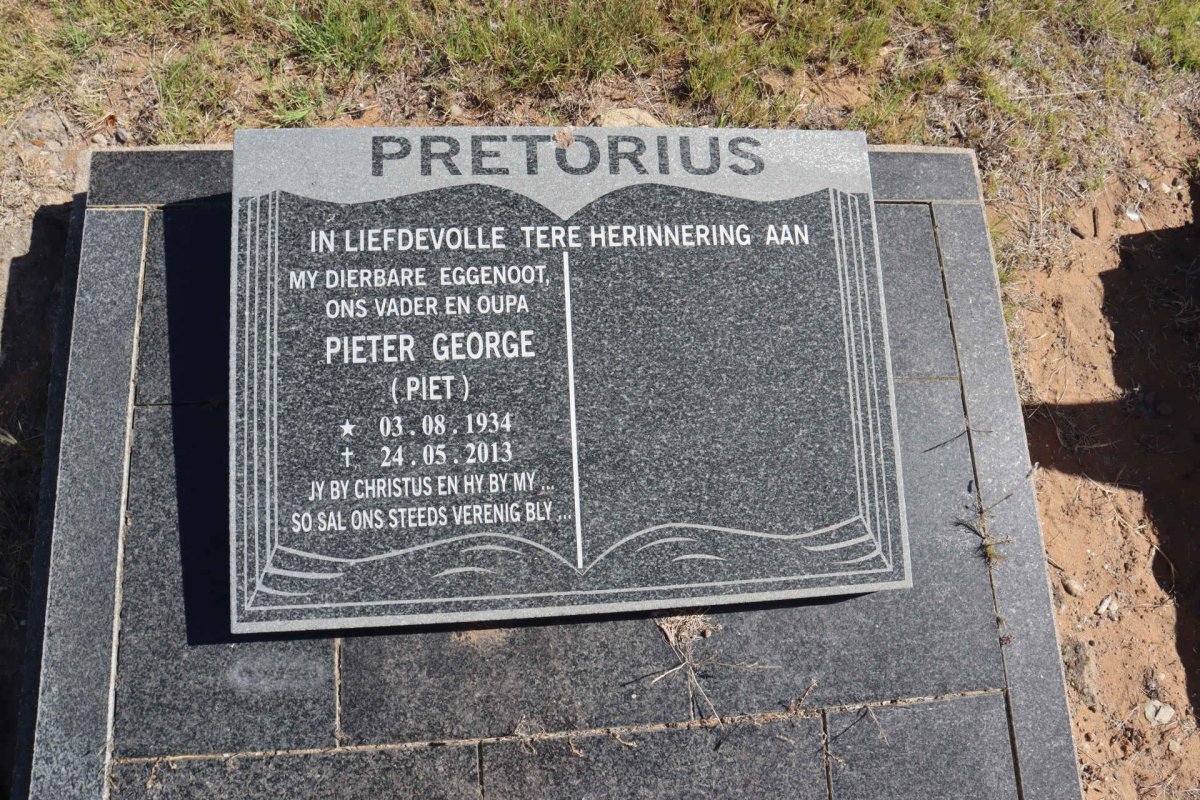 PRETORIUS Pieter George 1934-2013