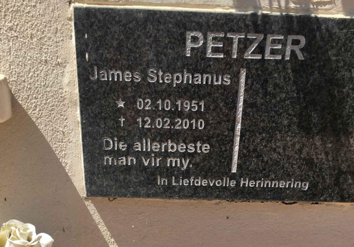PETZER James Stephanus 1951-2010