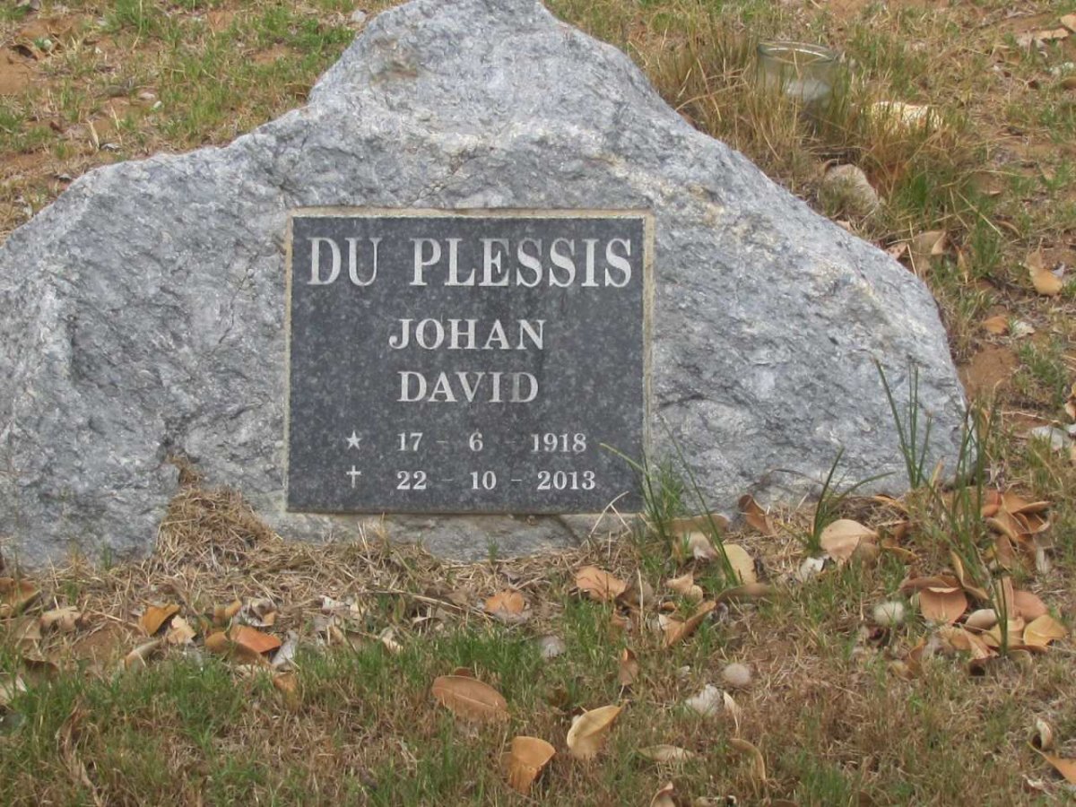PLESSIS Johan David, du 1918-2013