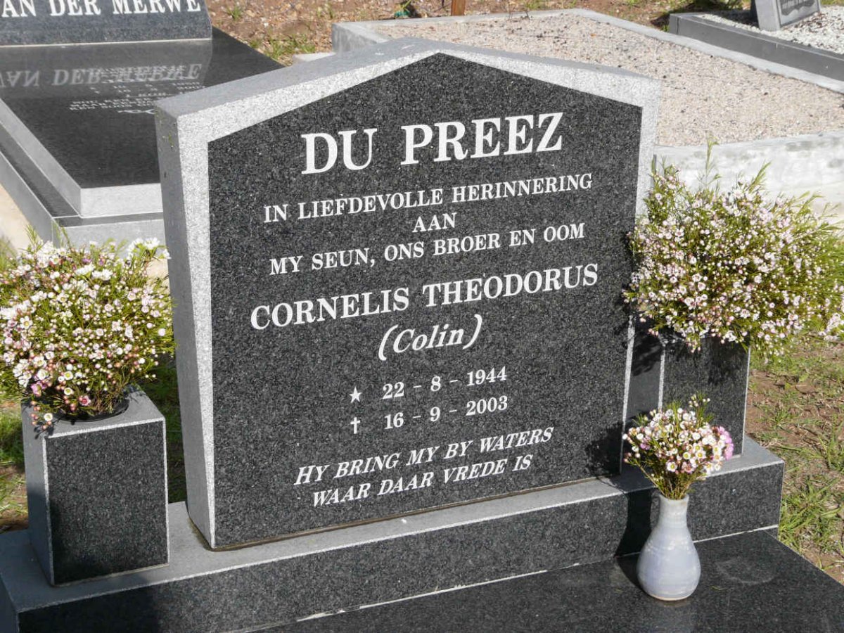 PREEZ Cornelus Theodorus,du 1944-2003