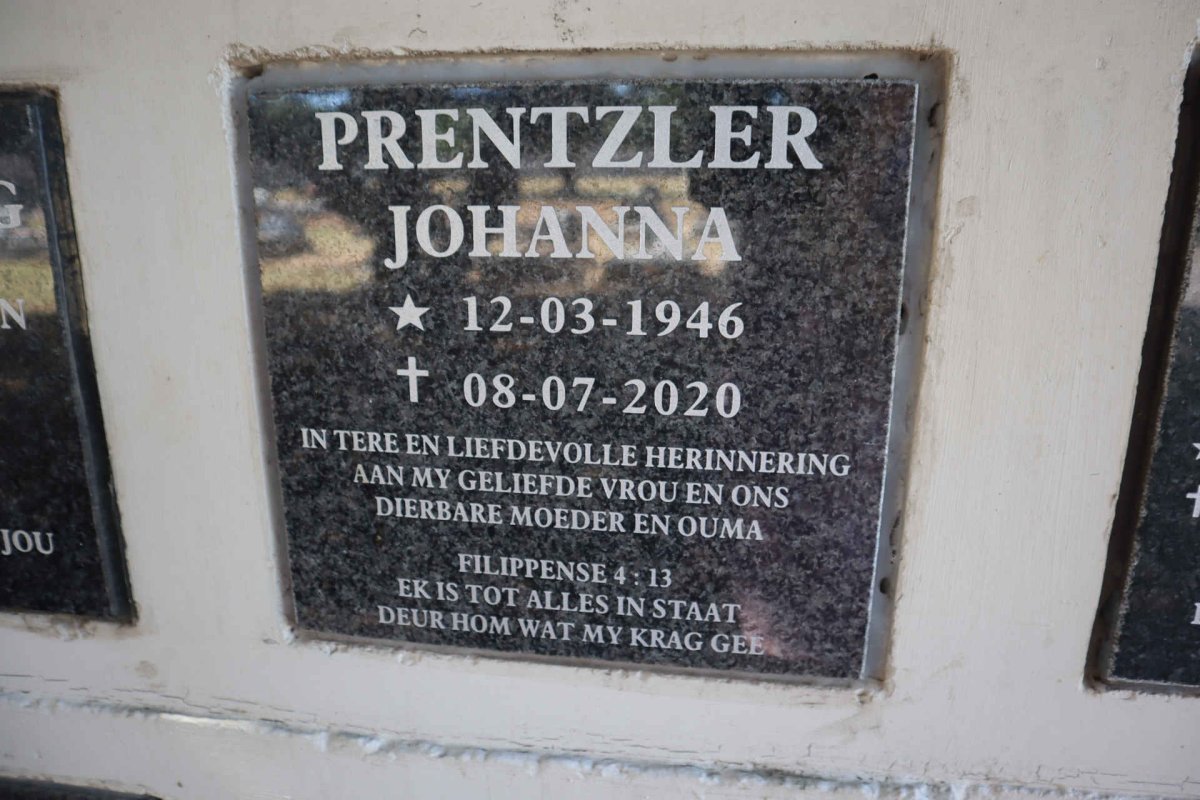 PRENTZLER Johanna 1946-2020
