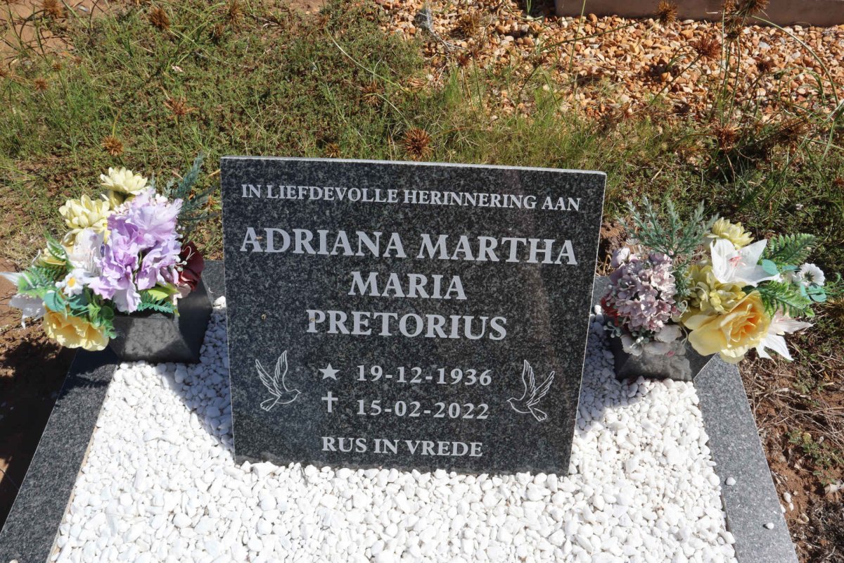PRETORIUS Adriana Martha Maria 1936-2022