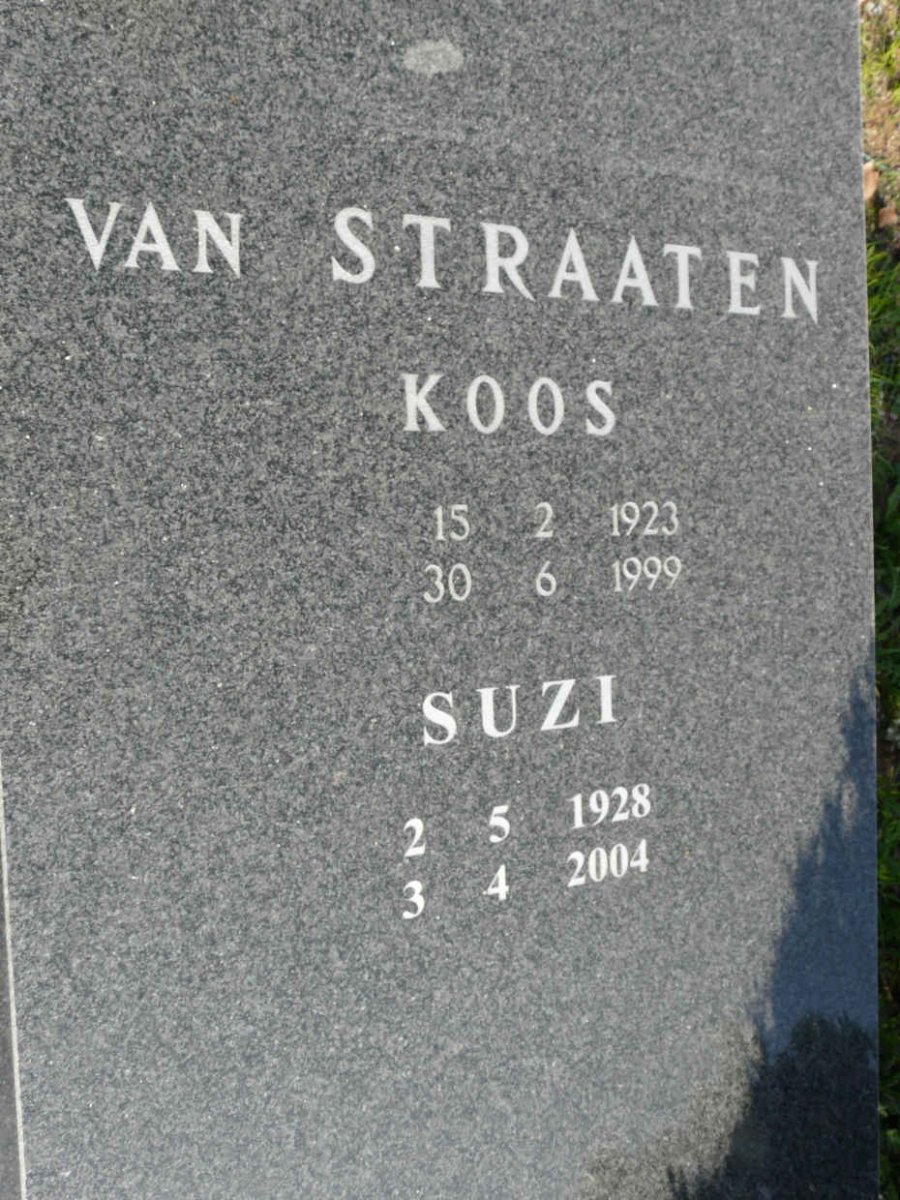 STRAATEN Koos, van 1923-1999 &amp; Suzi 1928-2004