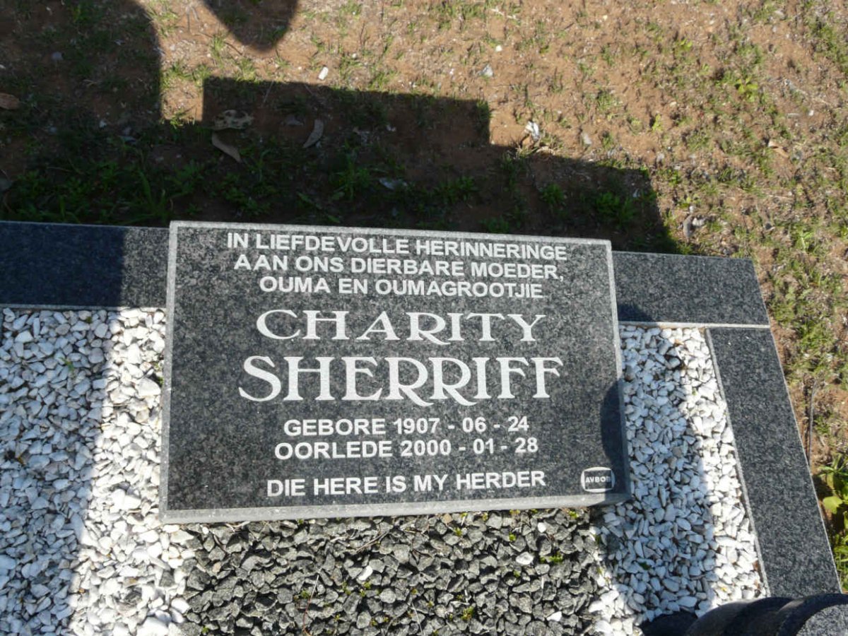 SHERRIFF Charity 1907-2000