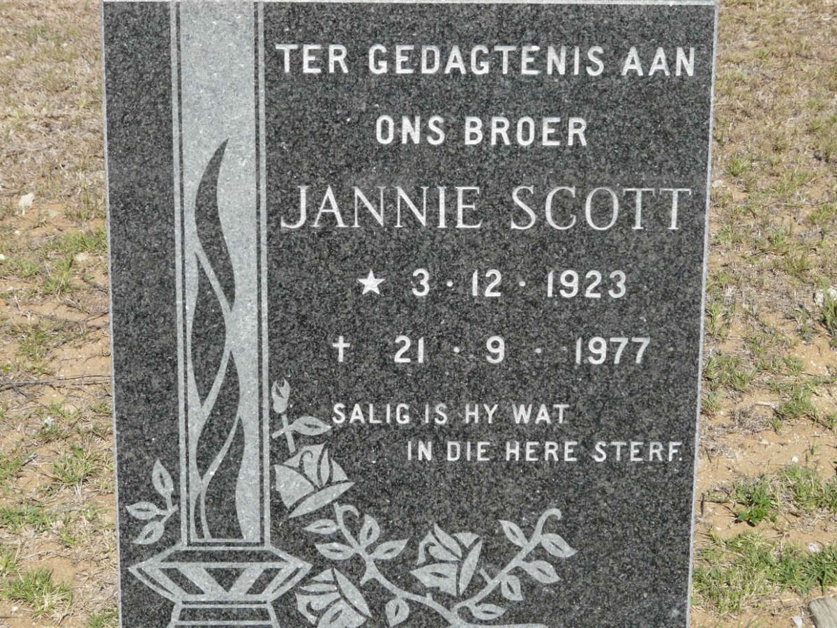 SCOTT Jannie 1923-1977