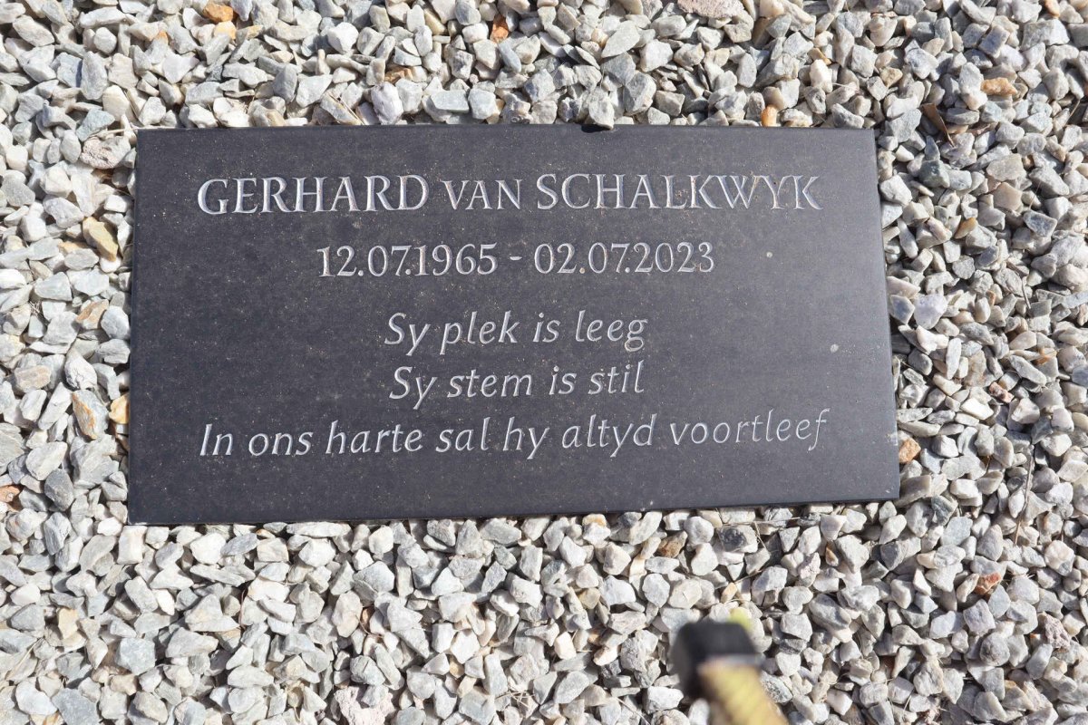 SCHALKWYK Gerhard, van 1965-2023