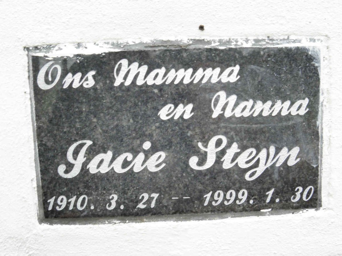 STEYN Jacie 1910-1999