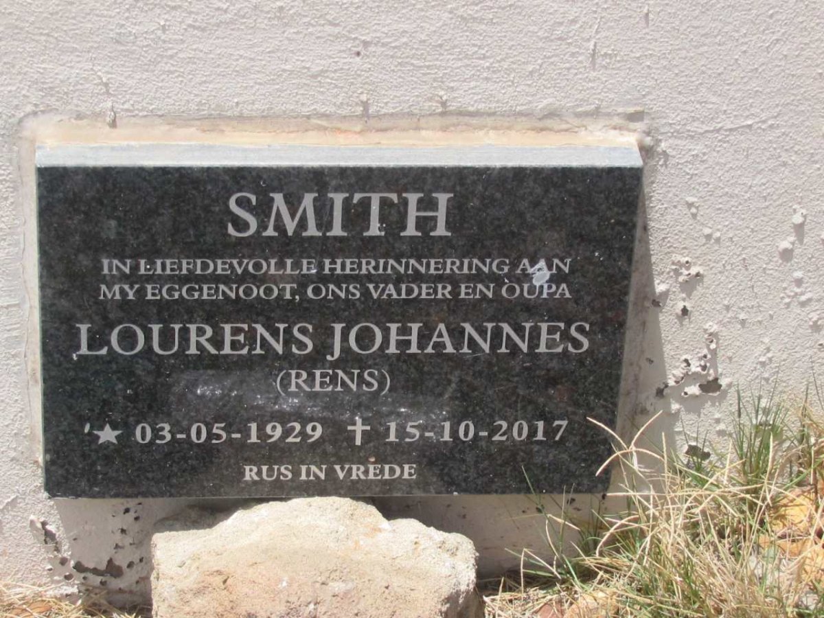 SMITH Lourens Johannes 1929-2017
