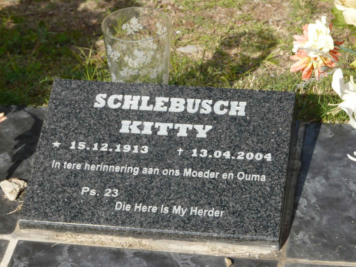 SCHLEBUSCH Kitty 1913-2004