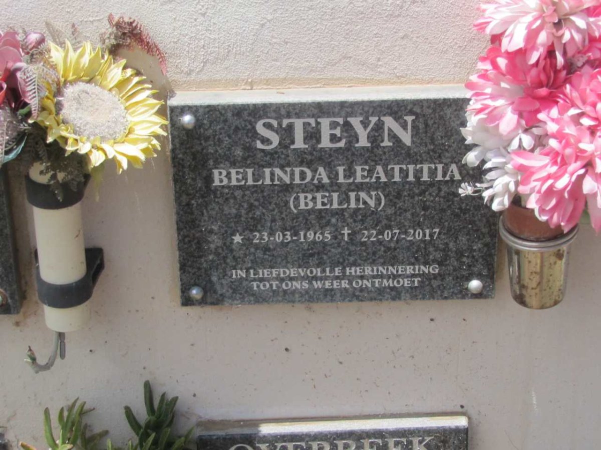 STEYN Belinda Leatitia 1965-2017