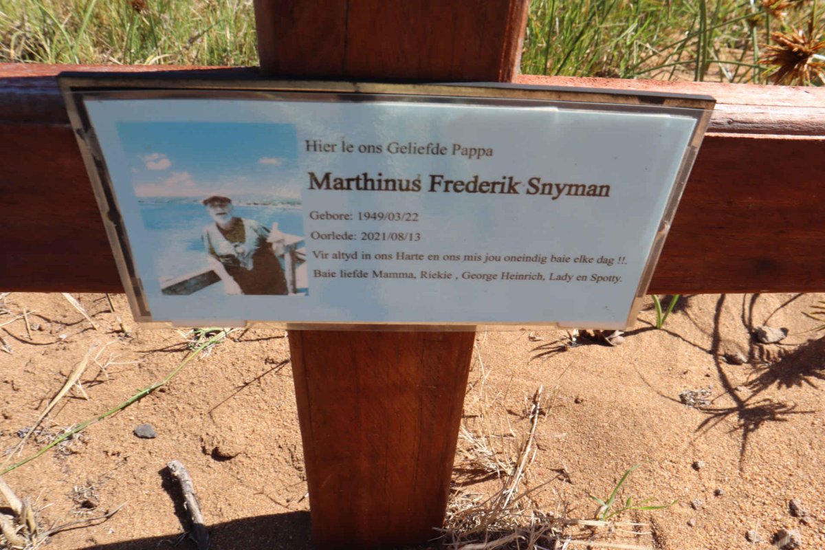 SNYMAN Marthinus Frederik 1949-2021