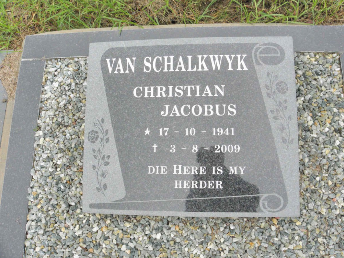 SCHALKWYK Christiaan Jacobus, van 1941-2009