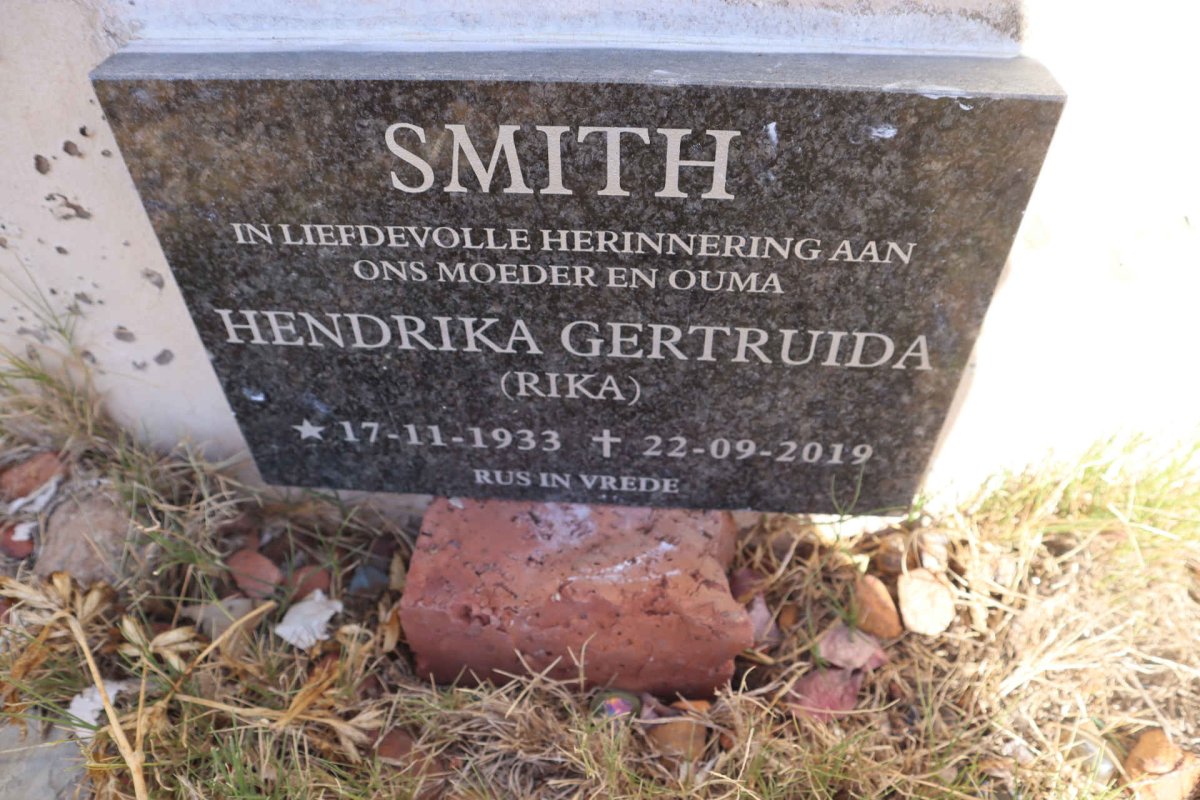 SMITH Hendrika Gertruida 1933-2019