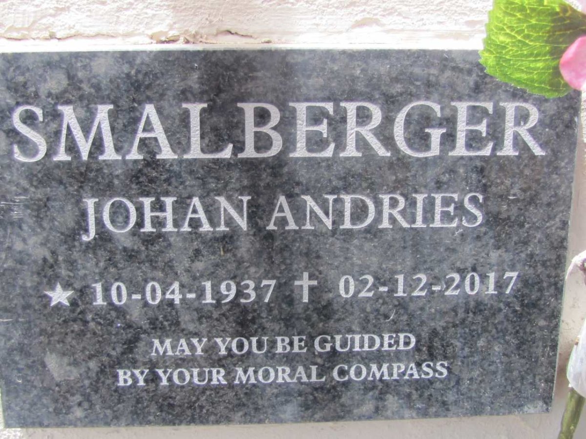 SMALBERGER Johan Andries 1937-2017