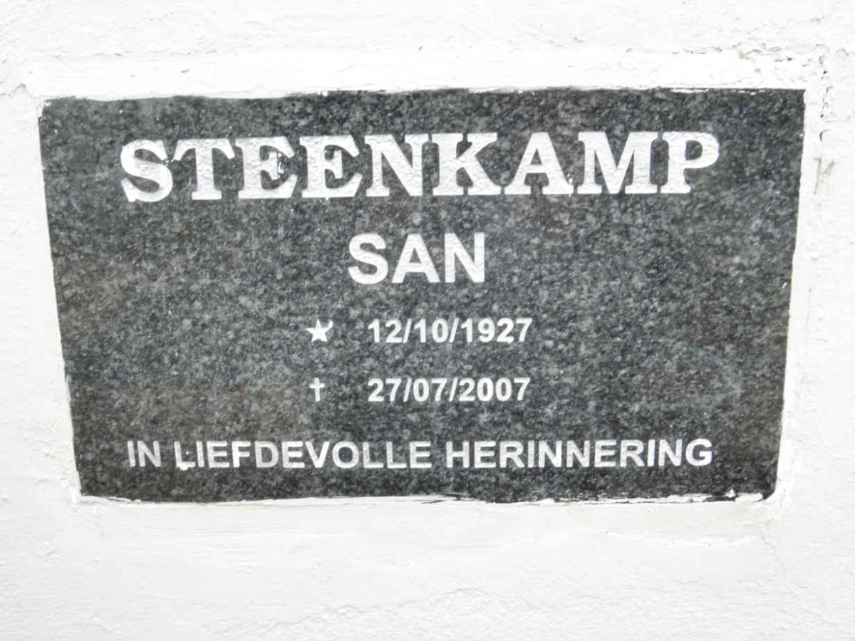 STEENKAMP San 1927-2007