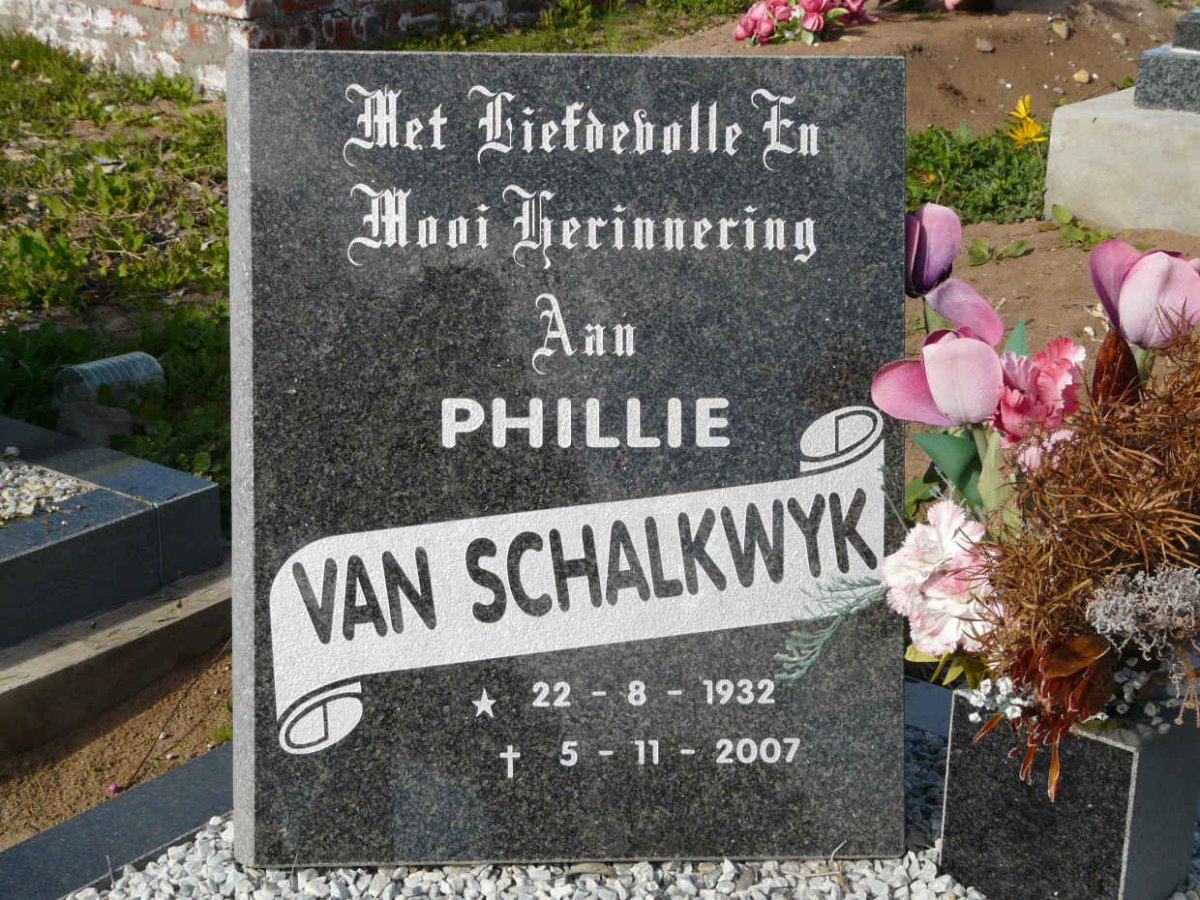 SCHALKWYK Japie, van 1930-2017 :: VAN SCHALKWYK Phillie 1932-2007 _2