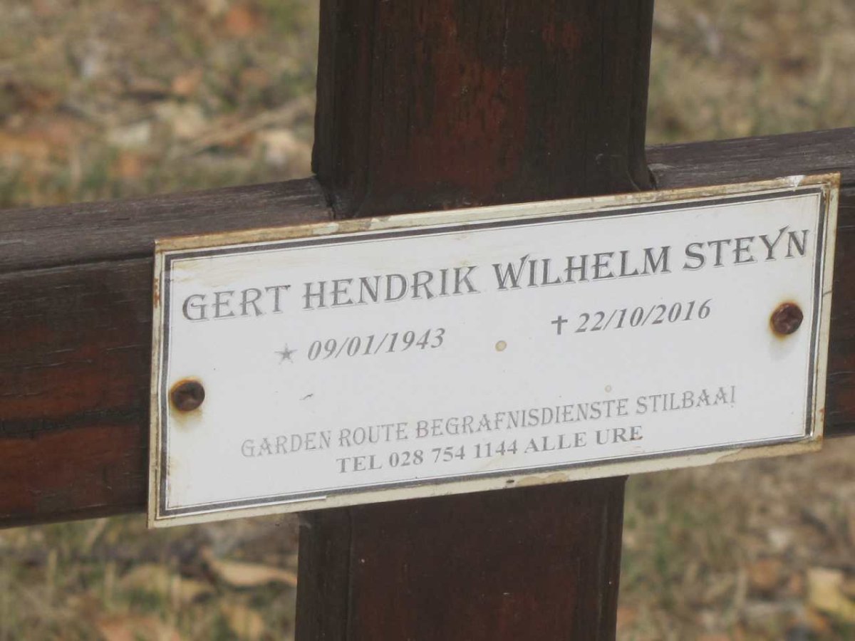 STEYN Gert Hendrik Wilhelm 1943-2016