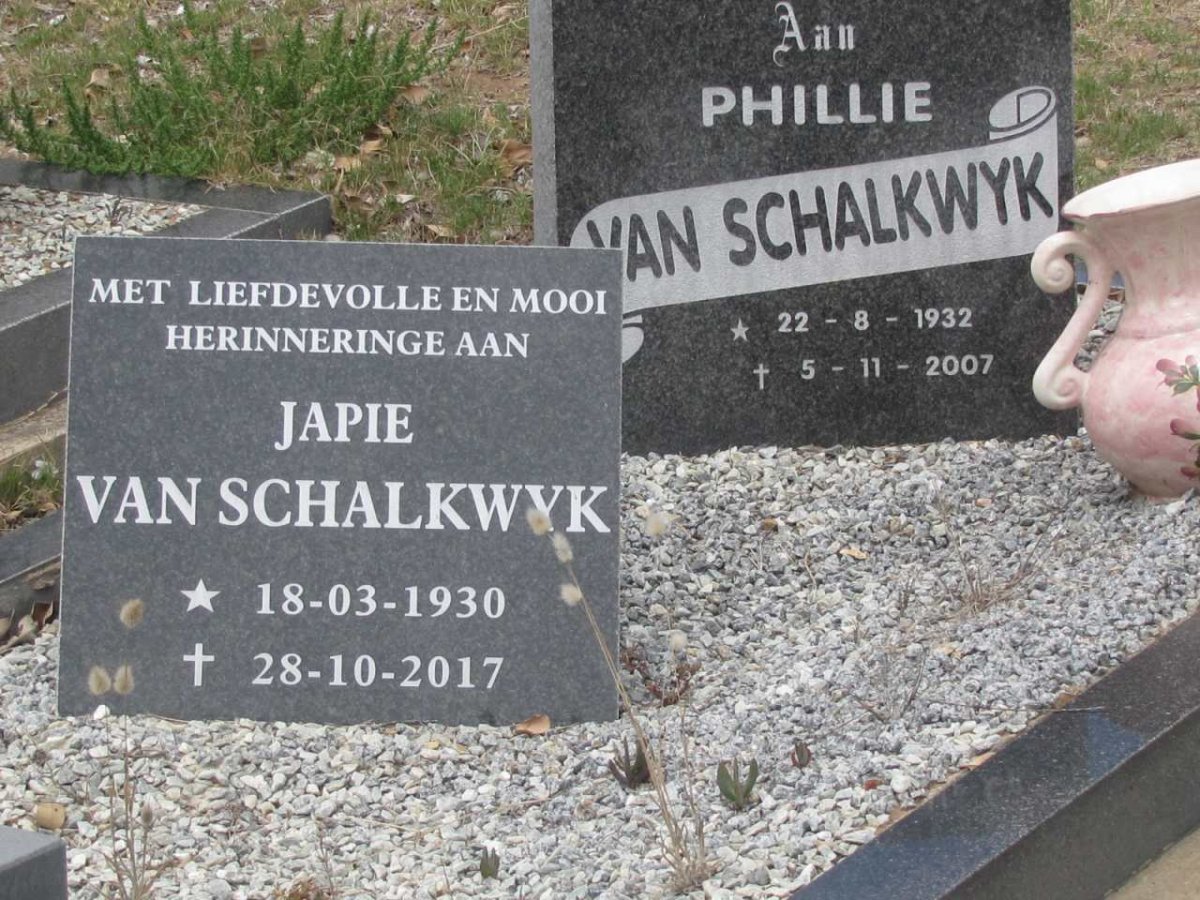 SCHALKWYK Japie, van 1930-2017 :: VAN SCHALKWYK Phillie 1932-2007 _1