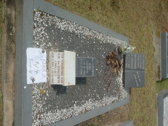 SCHALKWYK Tobias Gerhardus, van  1897-1975 &amp; Maria Elizabeth 1909-1994 ::  VAN SCHALKWYK H.M. 1953-1989