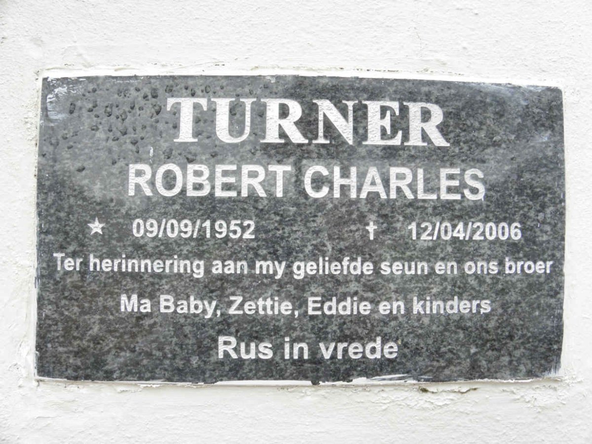 TURNER Robert Charles 1952-2006