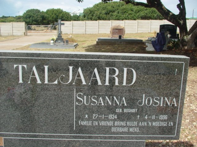 TALJAARD Susanna Josina nee BOSHOFF 1934-1996