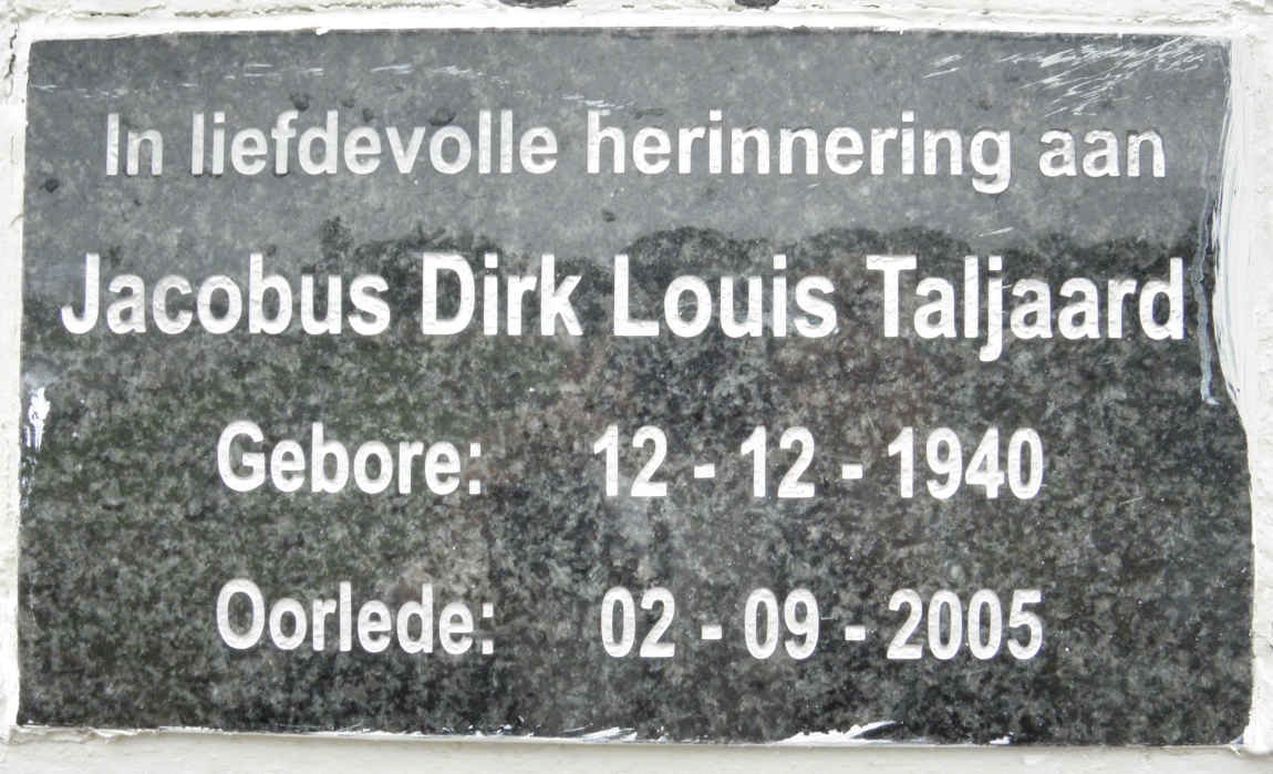 TALJAARD Jacobus Dirk Louis 1950-2005