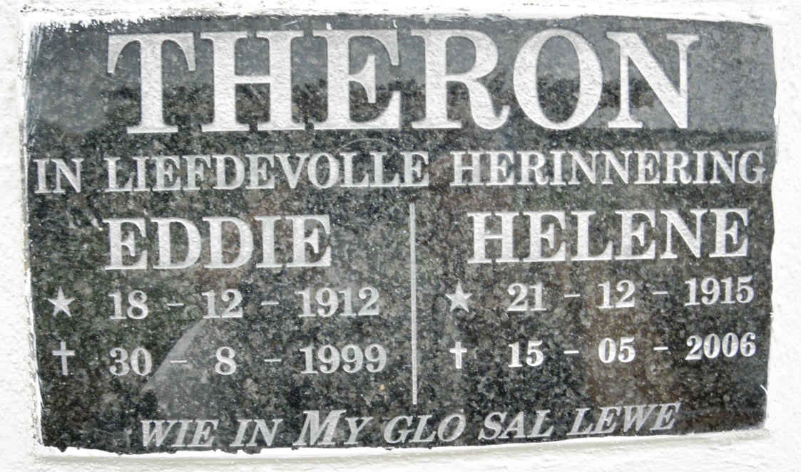 THERON Eddie 1912-1999 &amp; Helene 1915-2006