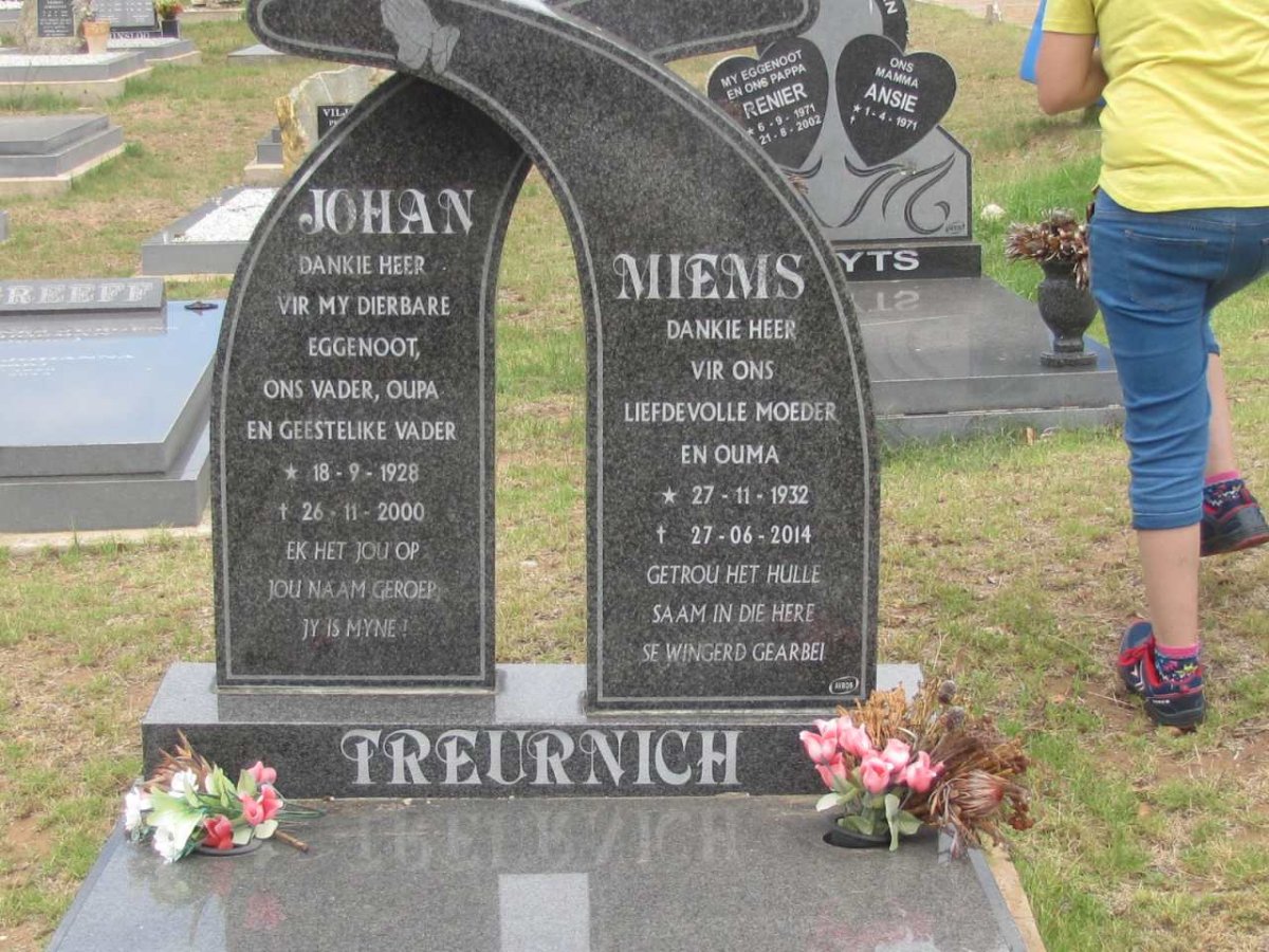 TREURNICH Johan 1928-2000 &amp; Miems 1932-2014