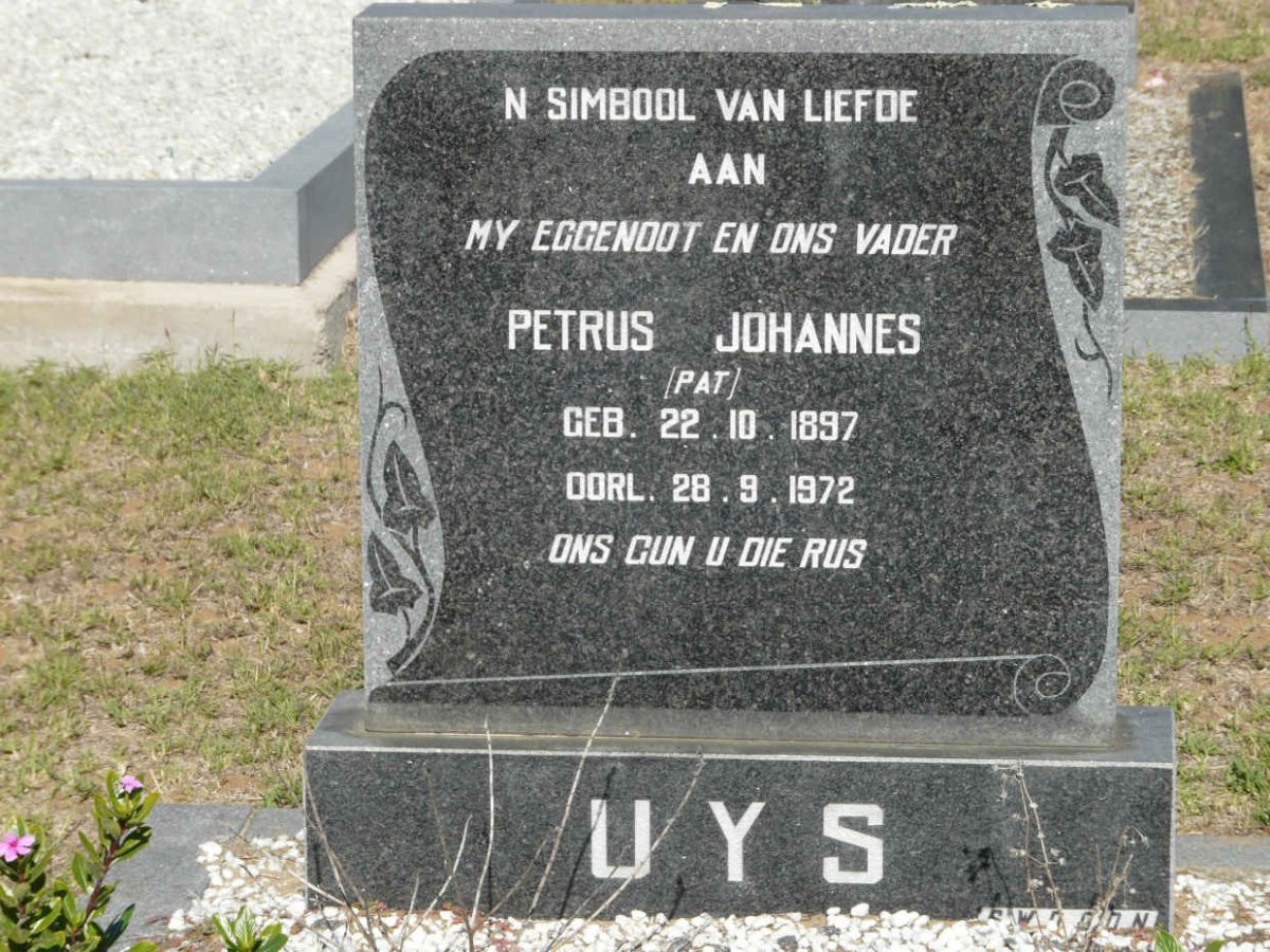 UYS Petrus Johannes 1897-1972