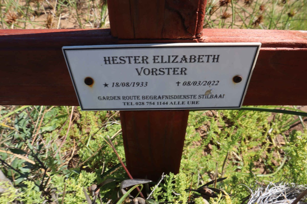 VORSTER Hester Elizabeth 1933-2022