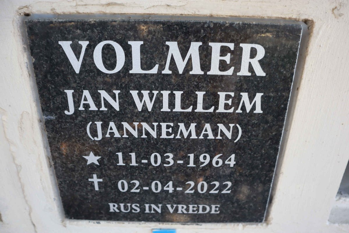 VOLMER Jan Willem 1964-2022