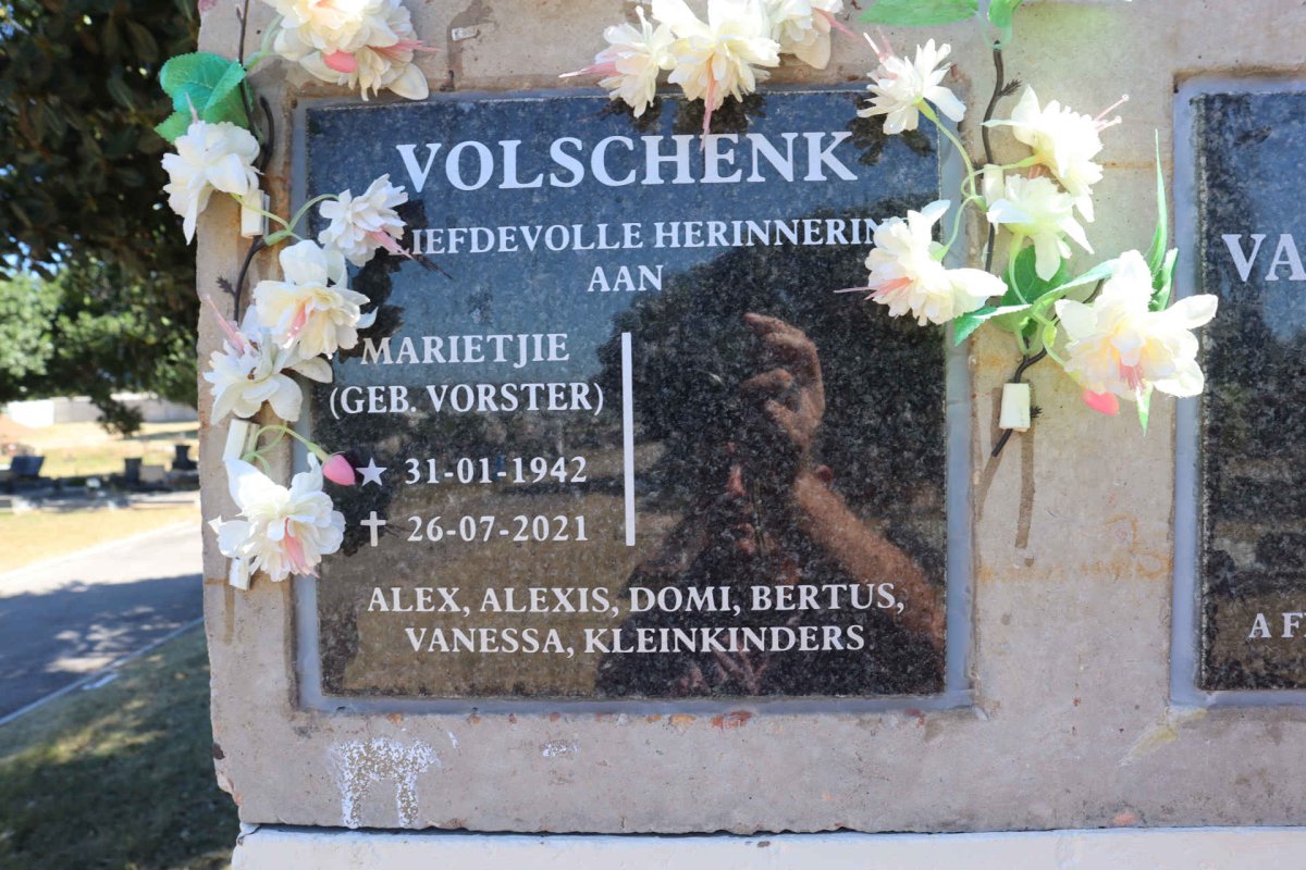 VOLSCHENK Marietjie nee VORSTER 1942-2021