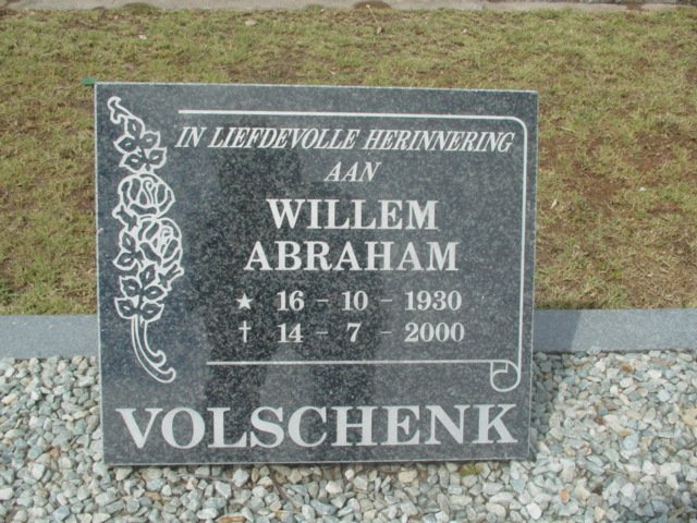 VOLSCHENK Willem Abraham 1930-2000