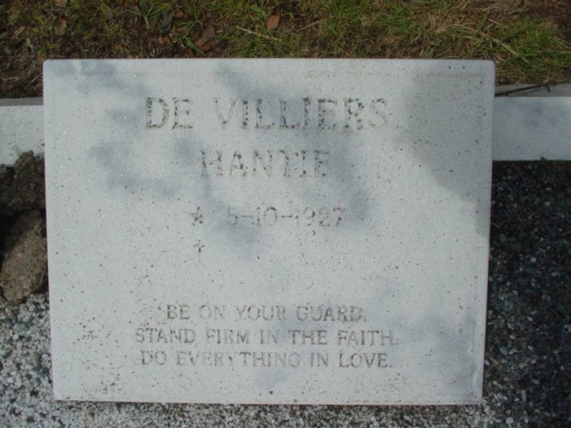 VILLIERS Hantie, de 1927-