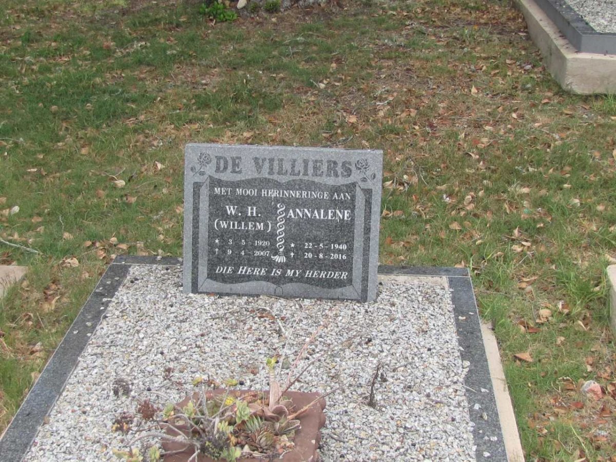 VILLIERS W.H., de 1920-2007 &amp; Annalene 1940-2016