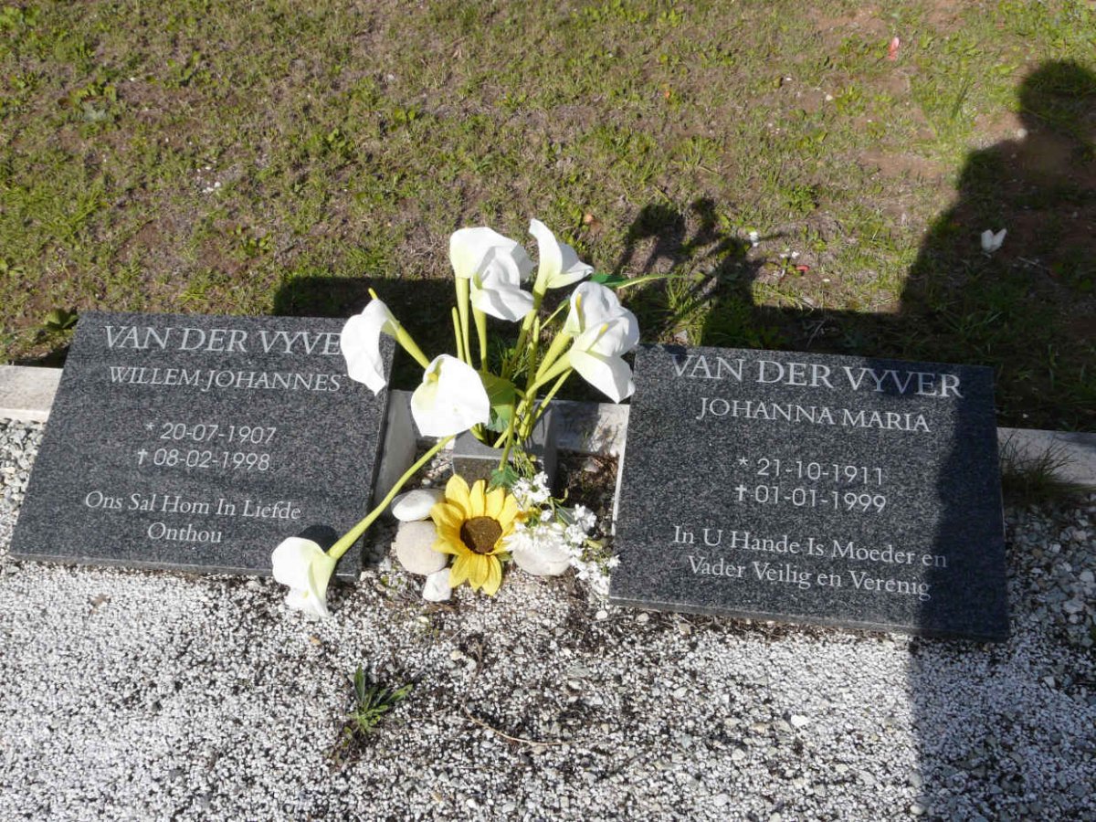 VYVER Willem Johannes, van der 1907-1998 &amp; Johanna Maria 1911-1999