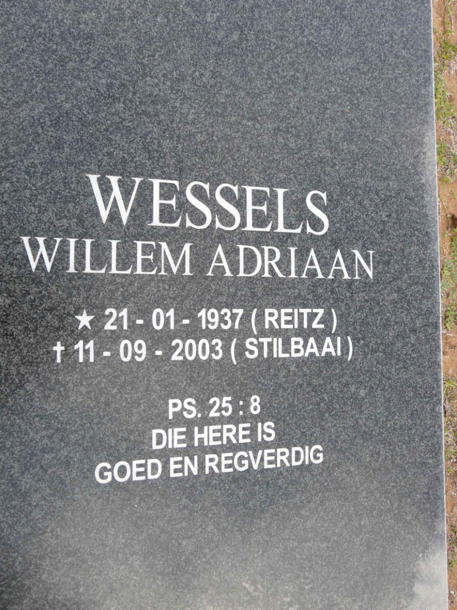 WESSELS Willem Adriaan 1937-2003