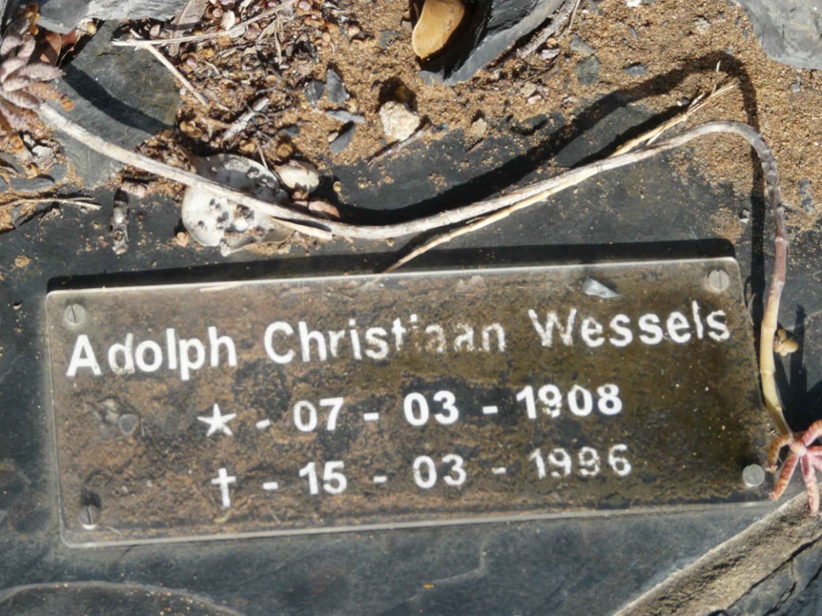 WESSELS Adolph Chritiaan 1908-1996