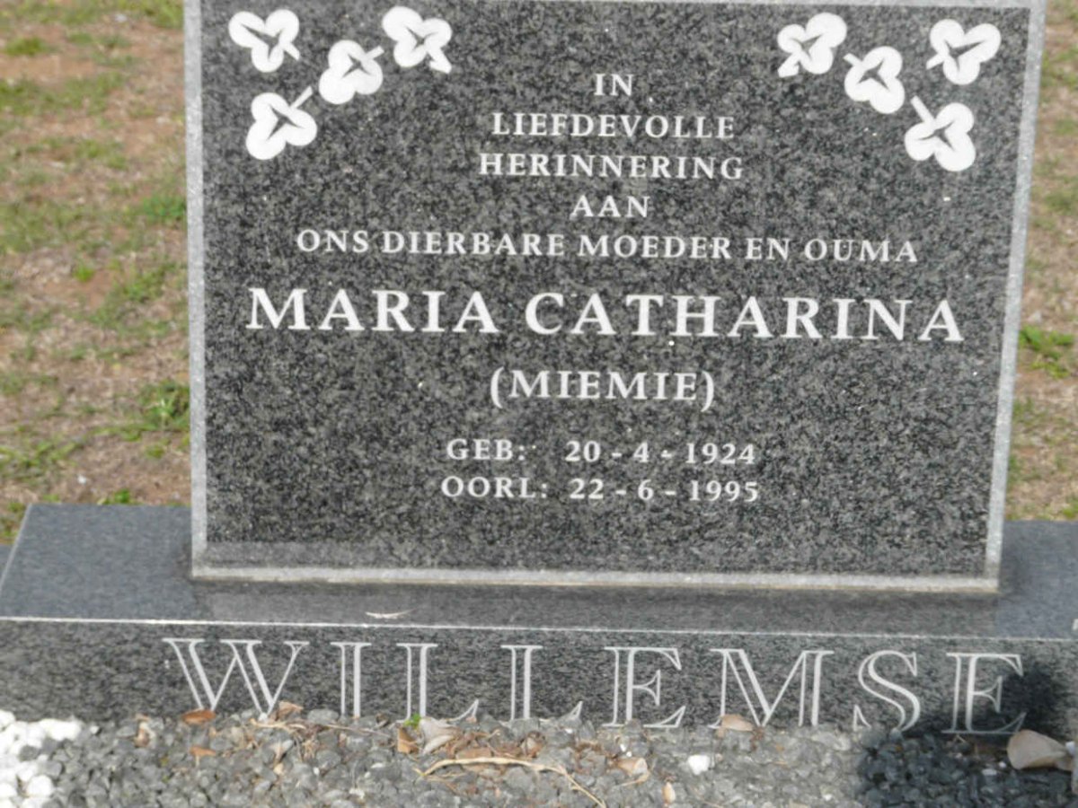 WILLEMSE Maria Catharina 1924-1995
