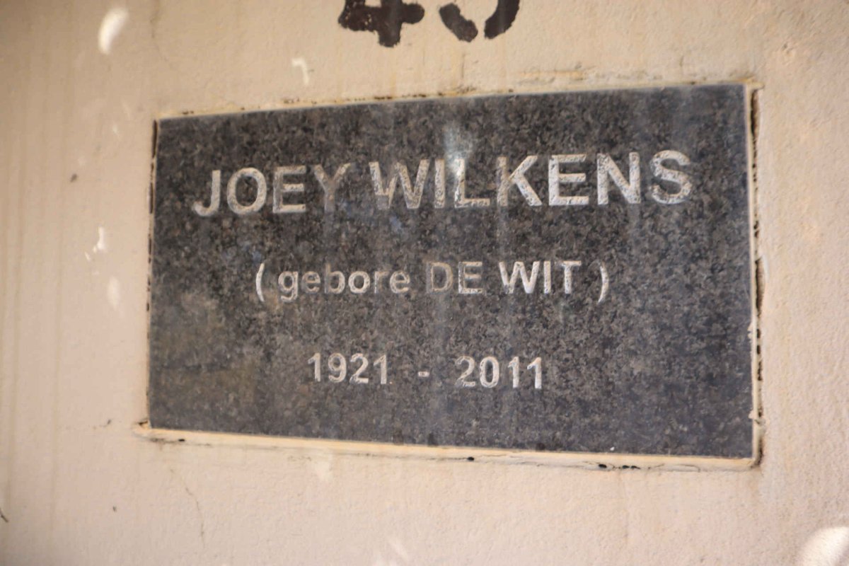 WILKENS Joey nee DE WIT 1921-2011