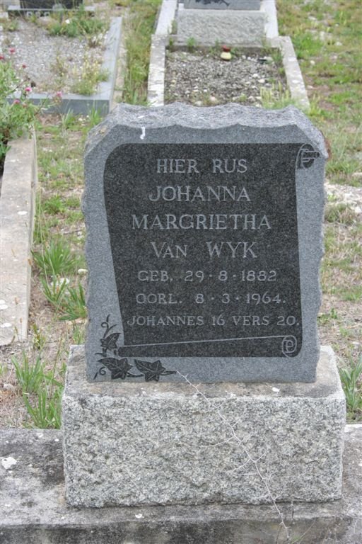 WYK Johanna Margrietha, van 1882-1964