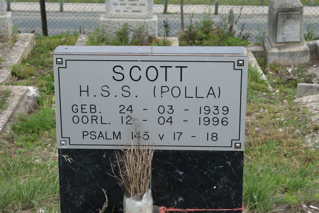 SCOTT H.S.S. 1939-1996