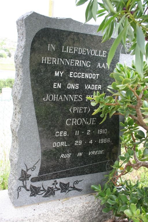 CRONJE Johannes Petrus 1910-1966