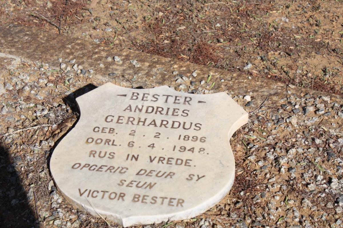BESTER Andries Gerhardus 1896-1948