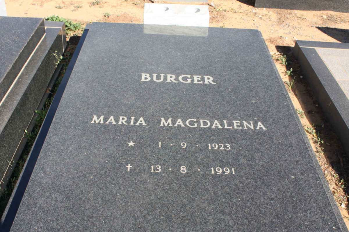 BURGER Maria Magdalena 1923-1991