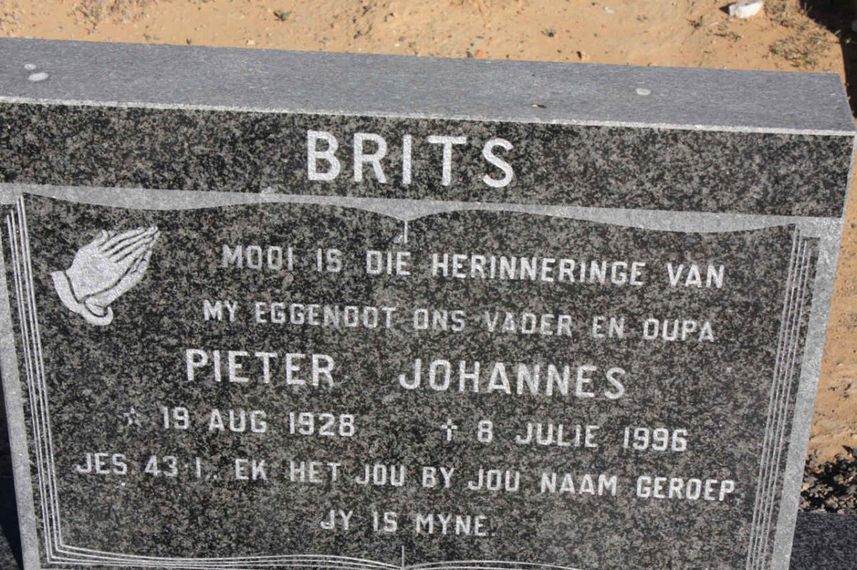 BRITS Pieter Johannes 1928-1996