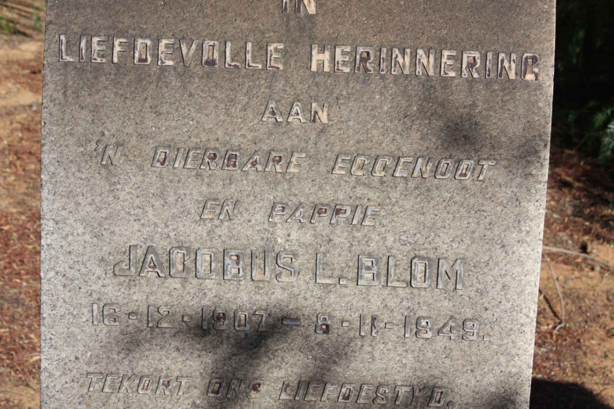 BLOM Jacobus  1907-1949