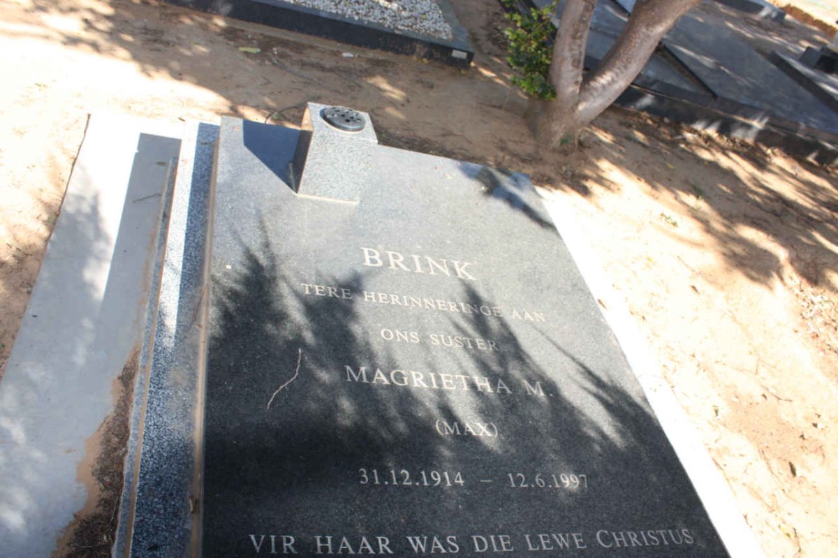 BRINK Margareth M. 1914-1997