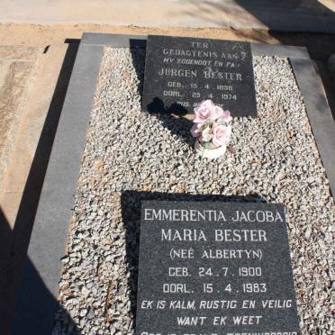 BESTER Jurgen 1898-1974 &amp; Emmerentia Jacoba Maria ALBERTYN 1900-1983